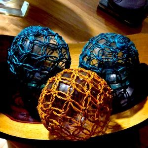 Pier 1 set of decorative spheres.